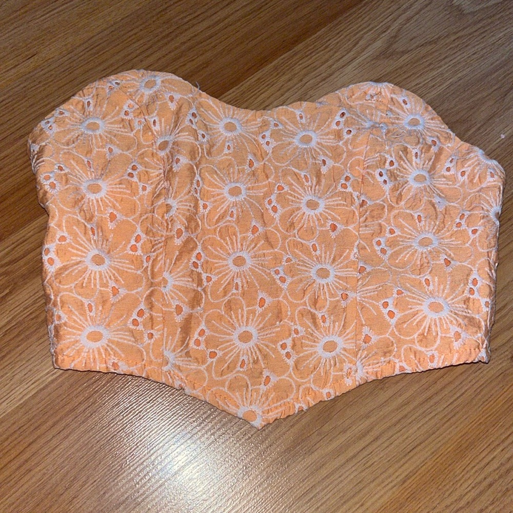 Orange Sleeveless Crop Top